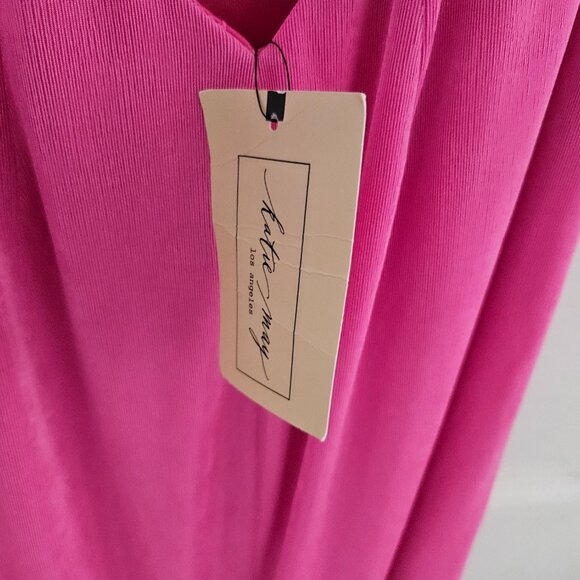 Katie May Ash Dress Barbie Pink One-Shoulder Sleeveless Cutout Bodycon Small S - Picture 11 of 13